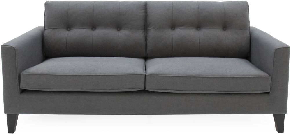 Vida Living Astrid Charcoal Fabric 3 Seater Sofa Crib 5 Certified