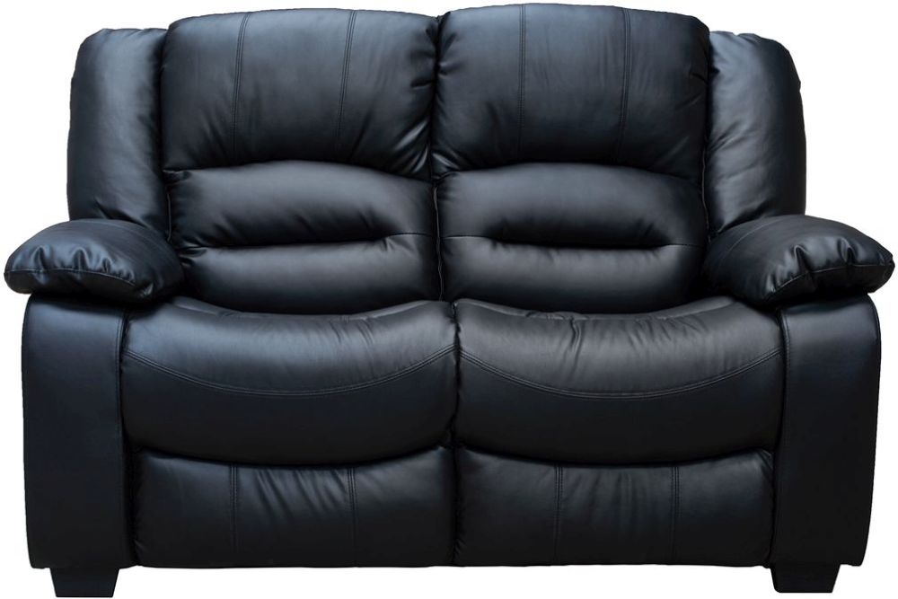 Vida Living Barletto Black Faux Leather 2 Seater Sofa