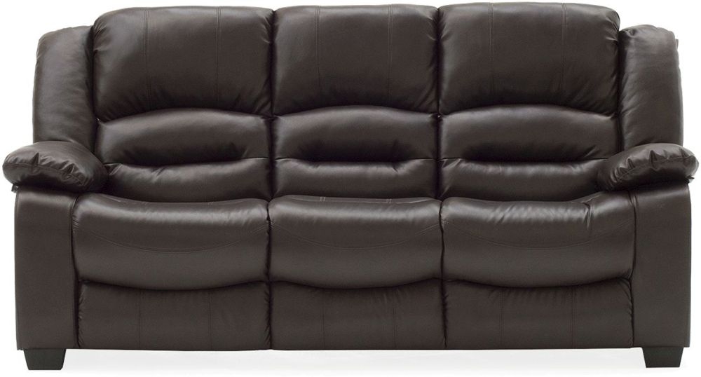 Vida Living Barletto Brown Faux Leather 3 Seater Sofa