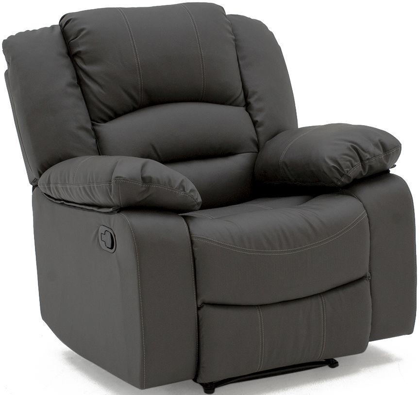 Vida Living Barletto Grey Faux Leather Recliner Chair