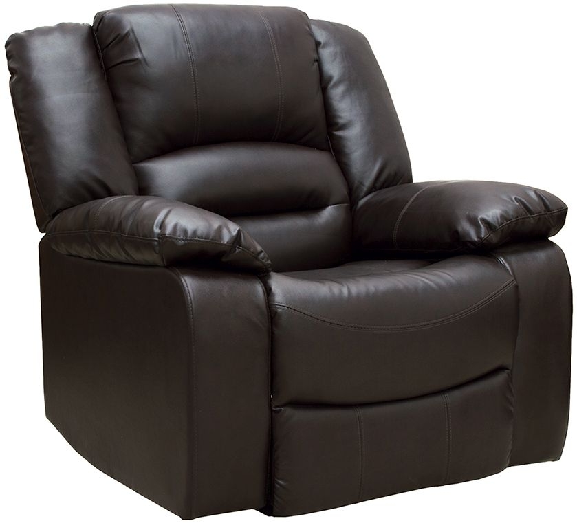 Vida Living Barletto Brown Faux Leather Recliner Chair
