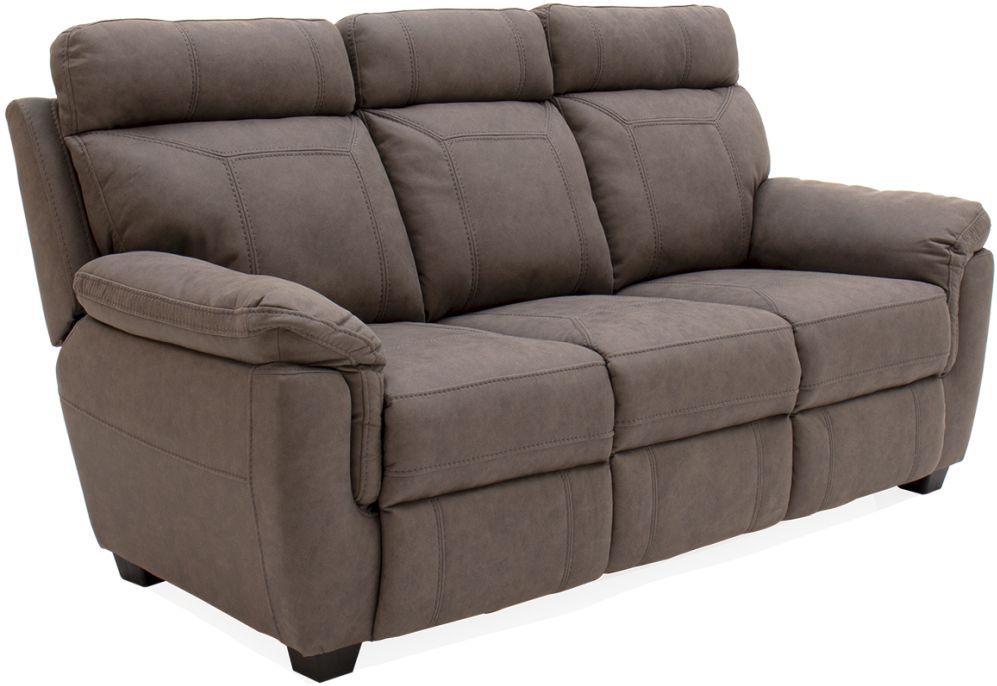 Vida Living Baxter Brown Fabric 3 Seater Sofa