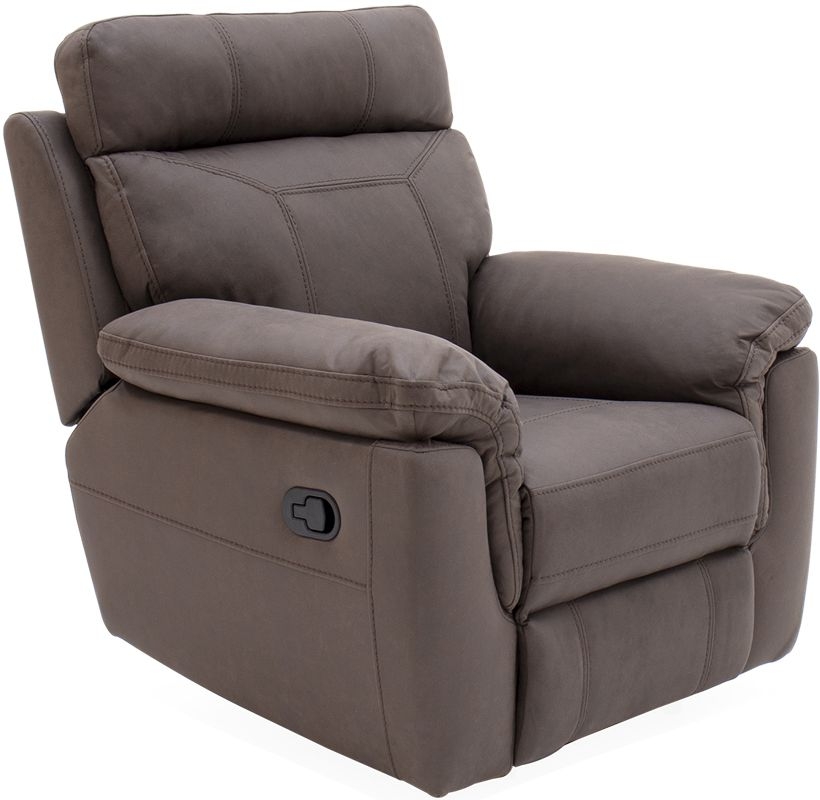 Vida Living Baxter Brown Fabric Recliner Armchair