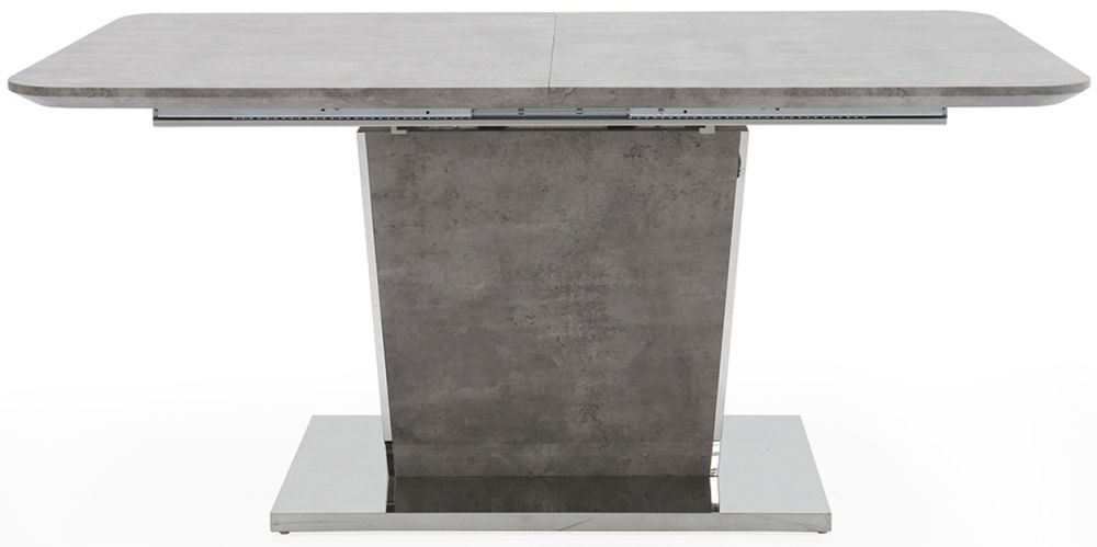 Vida Living Beppe 120cm160cm Concrete Effect Butterfly Extending Dining Table