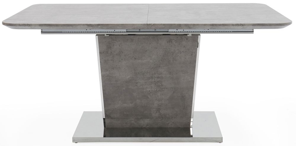 Vida Living Beppe 160cm200cm Concrete Effect Butterfly Extending Dining Table