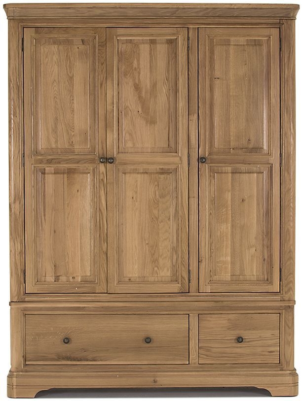 Vida Living Carmen Oak 3 Door Wardrobe