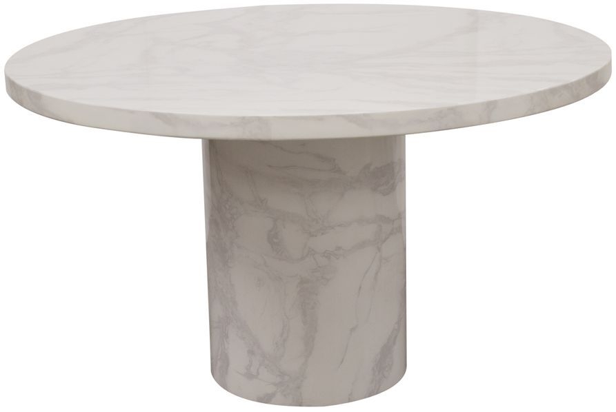 Vida Living Carra 130cm Bone White Marble Dining Table