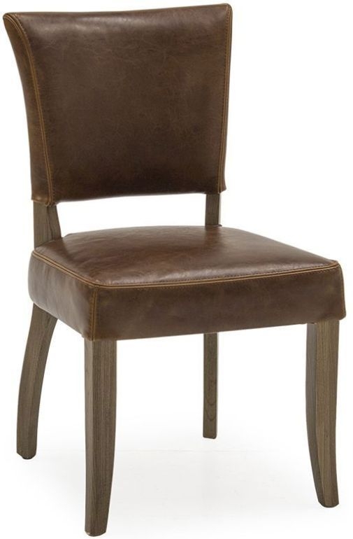 Vida Living Duke Tan Brown Leather Dining Chair Sold In Pairs