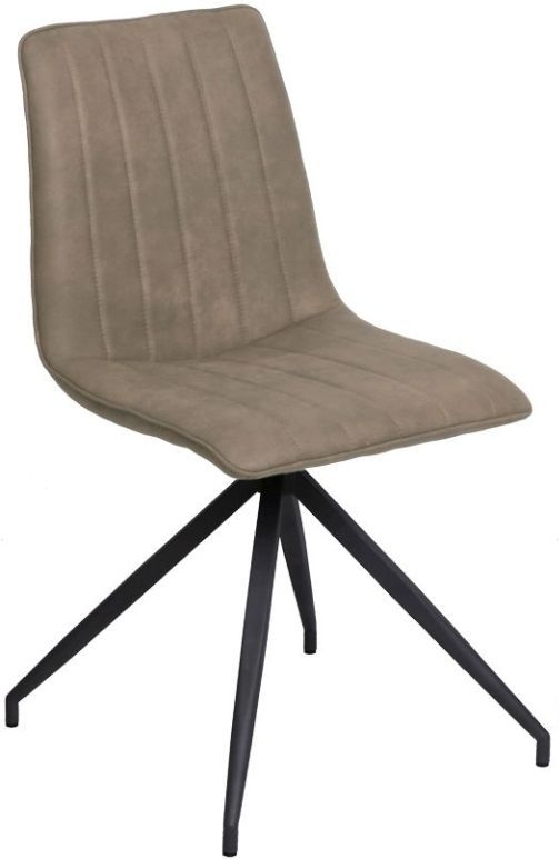 Vida Living Isaac Taupe Fabric Dining Chair Sold In Pairs