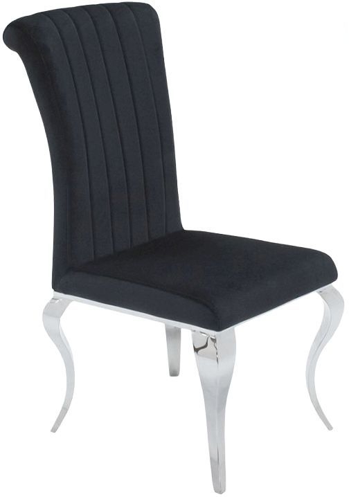 Vida Living Nicole Black Fabric Dining Chair Sold In Pairs
