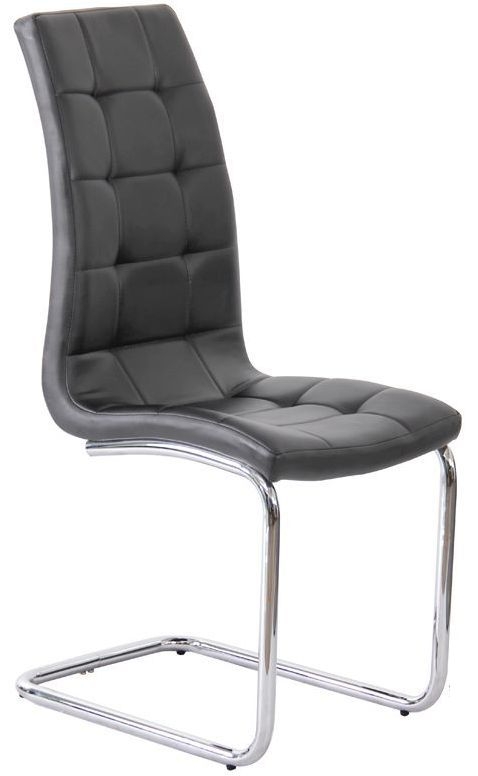 Vida Living Sienna Black Faux Leather Dining Chair Sold In Pairs