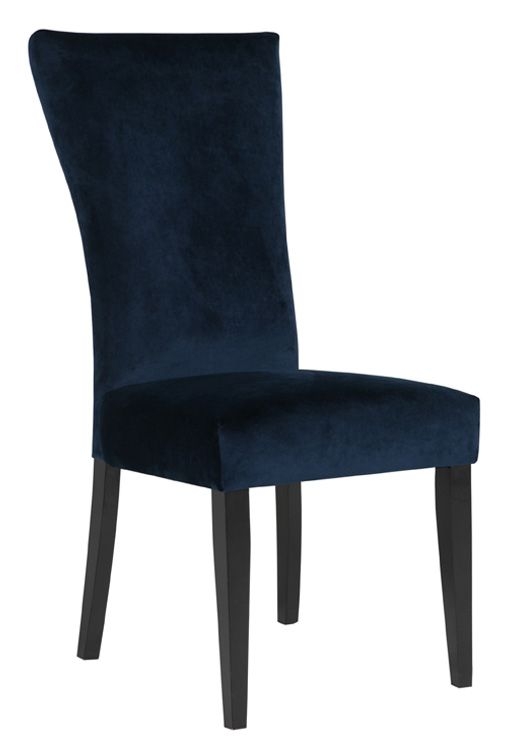 Vida Living Bennett Dark Navy Blue Dining Chair Velvet Fabric Sold In Pairs
