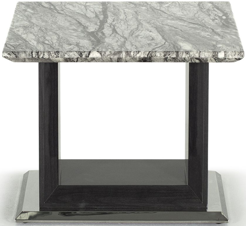 Vida Living Donatella Grey Marble Lamp Table