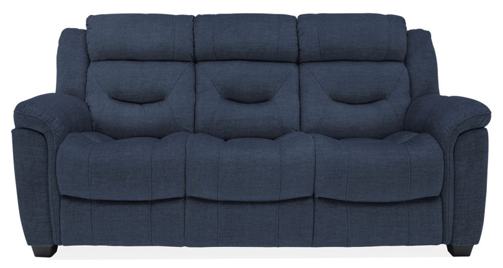 Vida Living Dudley Blue Fabric 3 Seater Sofa