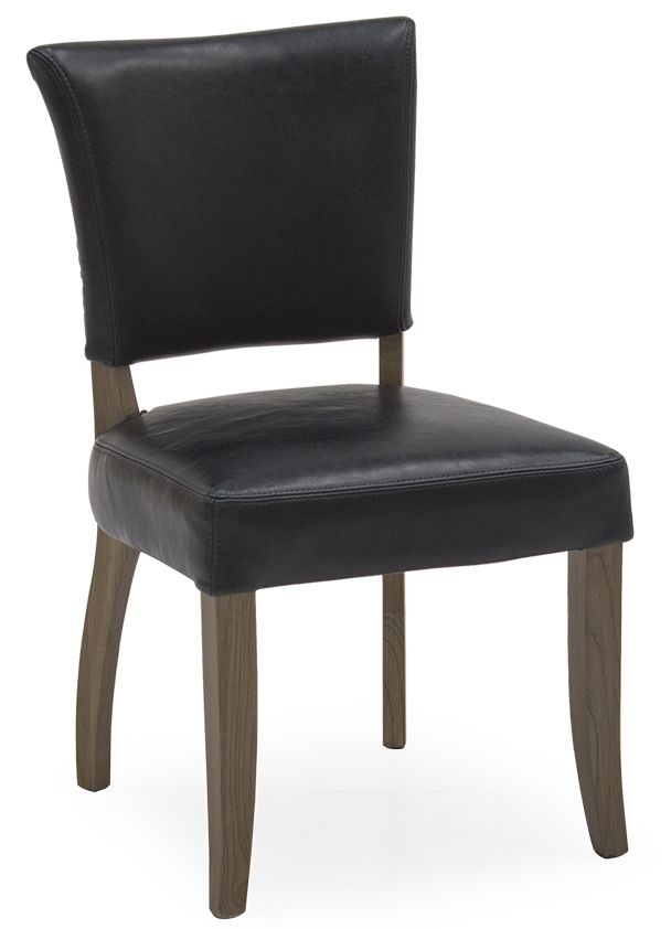 Vida Living Duke Ink Blue Dining Chair Leather Sold In Pairs