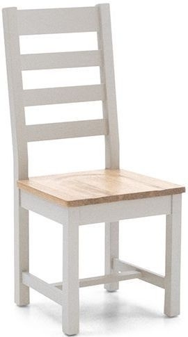 Vida Living Ferndale Grey Painted Ladder Back Dining Chair Sold In Pairs