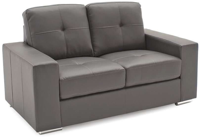 Vida Living Gemona Grey Faux Leather 2 Seater Sofa