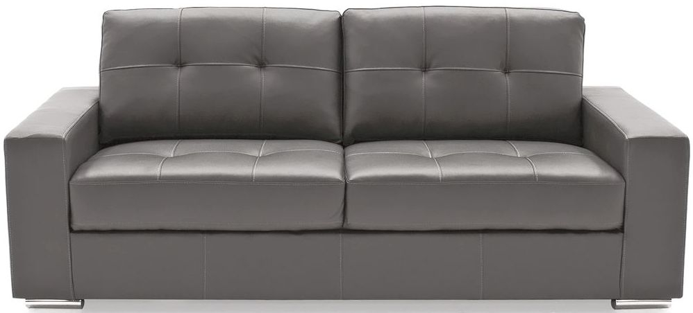 Vida Living Gemona Grey Faux Leather 3 Seater Sofa