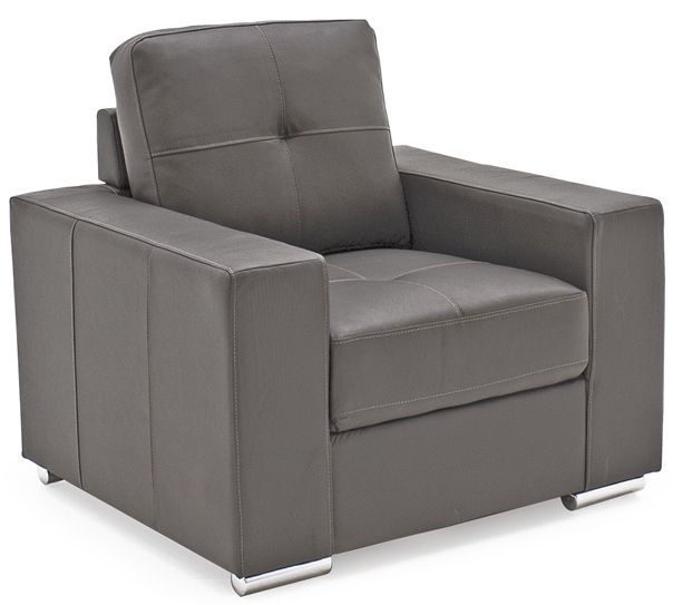 Vida Living Gemona Grey Faux Leather Armchair