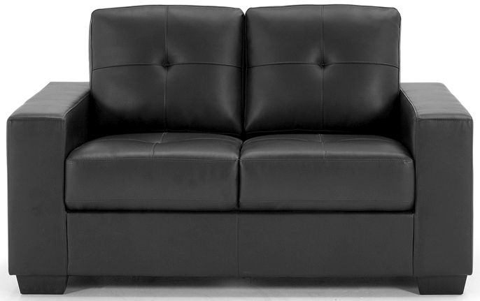 Vida Living Gemona Black Faux Leather 2 Seater Sofa
