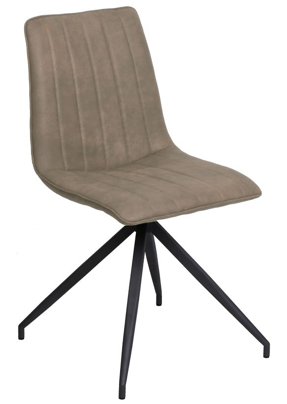 Vida Living Isaac Taupe Swivel Dining Chair Sold In Pairs