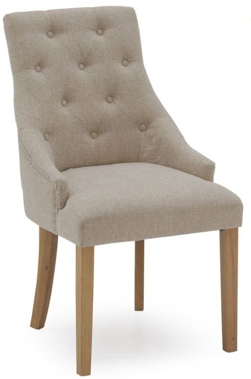 Vida Living Hobbs Beige Fabric Dining Chair Sold In Pairs
