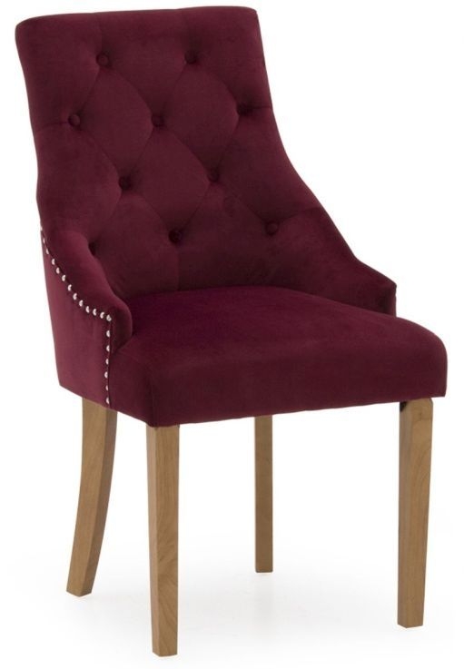 Vida Living Hobbs Crimson Velvet Dining Chair Sold In Pairs