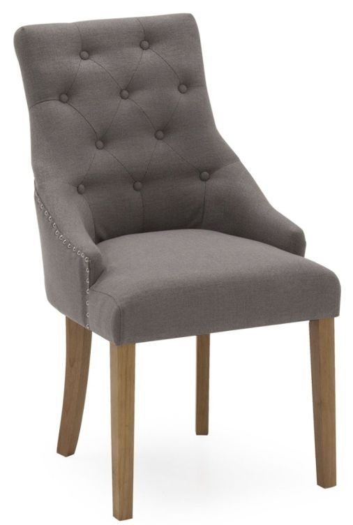 Vida Living Hobbs Grey Fabric Dining Chair Sold In Pairs