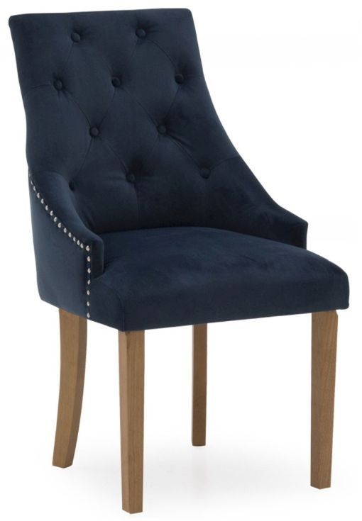 Vida Living Hobbs Midnight Velvet Dining Chair Sold In Pairs