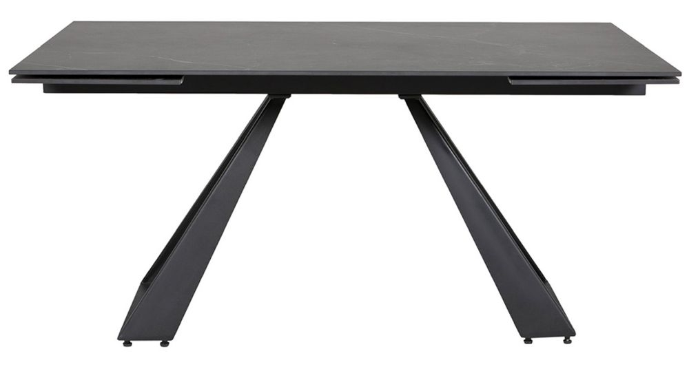 Vida Living Icarus Grey Dining Table 160cm Seats 6 To 8 Diners Extending Rectangular Top