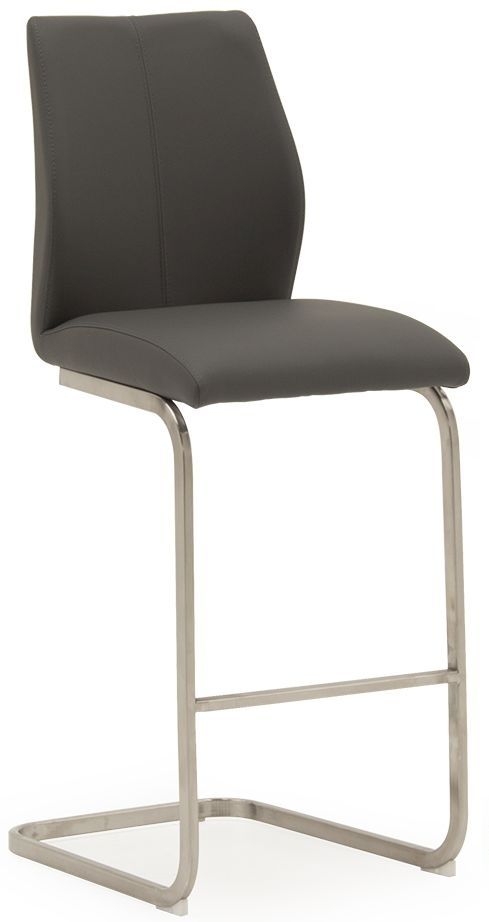 Vida Living Irma Grey Faux Leather Barstool Sold In Pairs