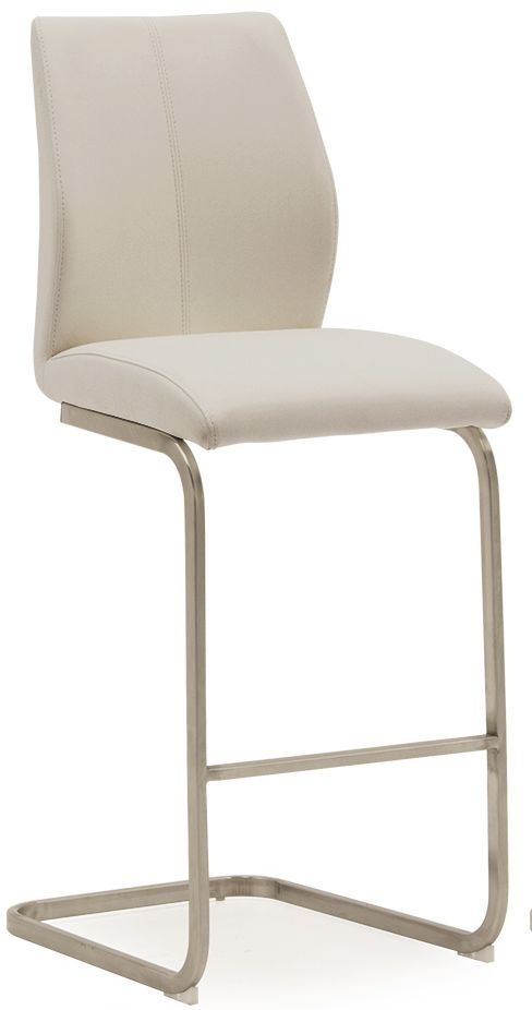 Vida Living Irma Taupe Faux Leather Barstool Sold In Pairs