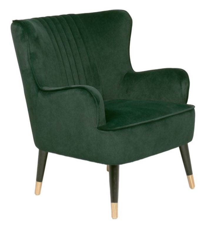 Vida Living Jude Green Velvet Fabric Accent Chair