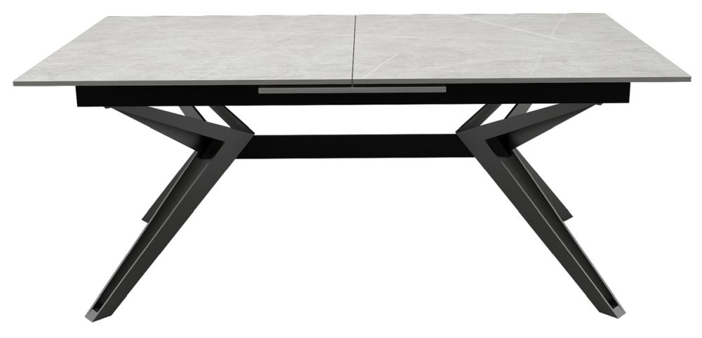 Vida Living Kore Grey Dining Table 160cm Seats 6 To 8 Diners Extending Rectangular Top