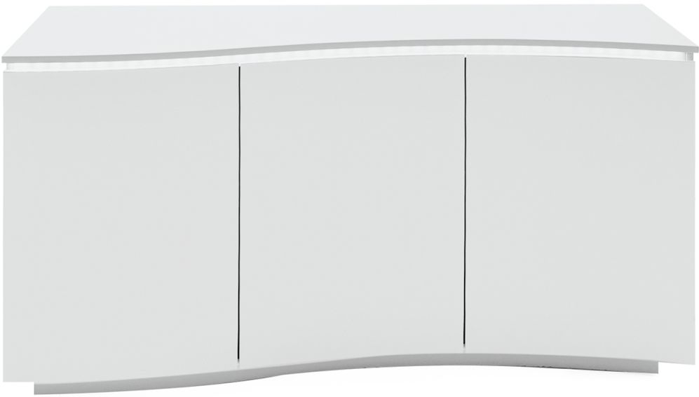 Vida Living Lazzaro White High Gloss Sideboard With Led