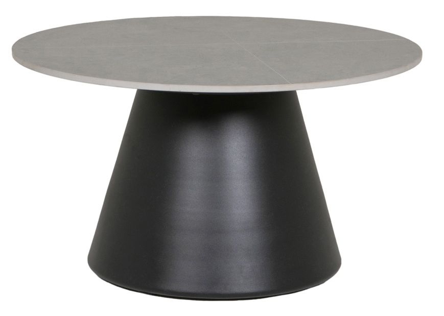 Vida Living Leda Grey And Black Round Coffee Table