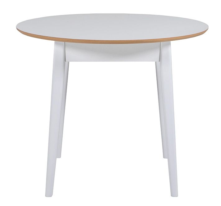 Vida Living Lotti White Dining Table 90cm Seats 4 Diners Round Top