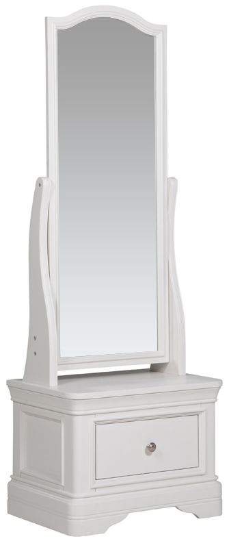 Vida Living Mabel Bone White Painted Cheval Mirror