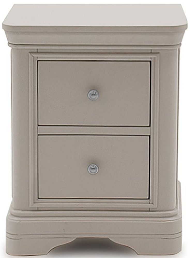 Vida Living Mabel Taupe Painted Bedside Cabinet