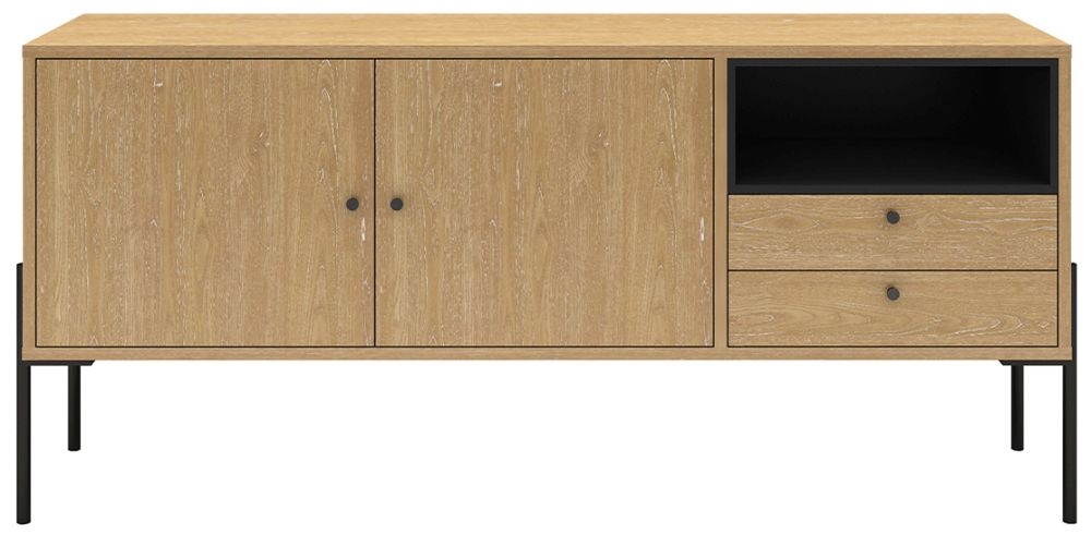 Vida Living Madrid Oak And Black Sideboard