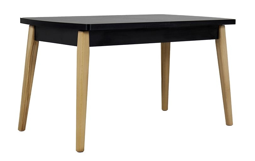Vida Living Magda Black And Oak Dining Table 200cm Seats 8 To 10 Diners Extending Rectangular Top