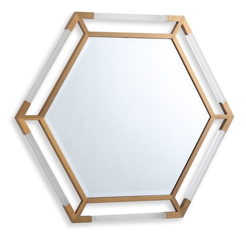 Vida Living Marissa Gold Hexagon Mirror