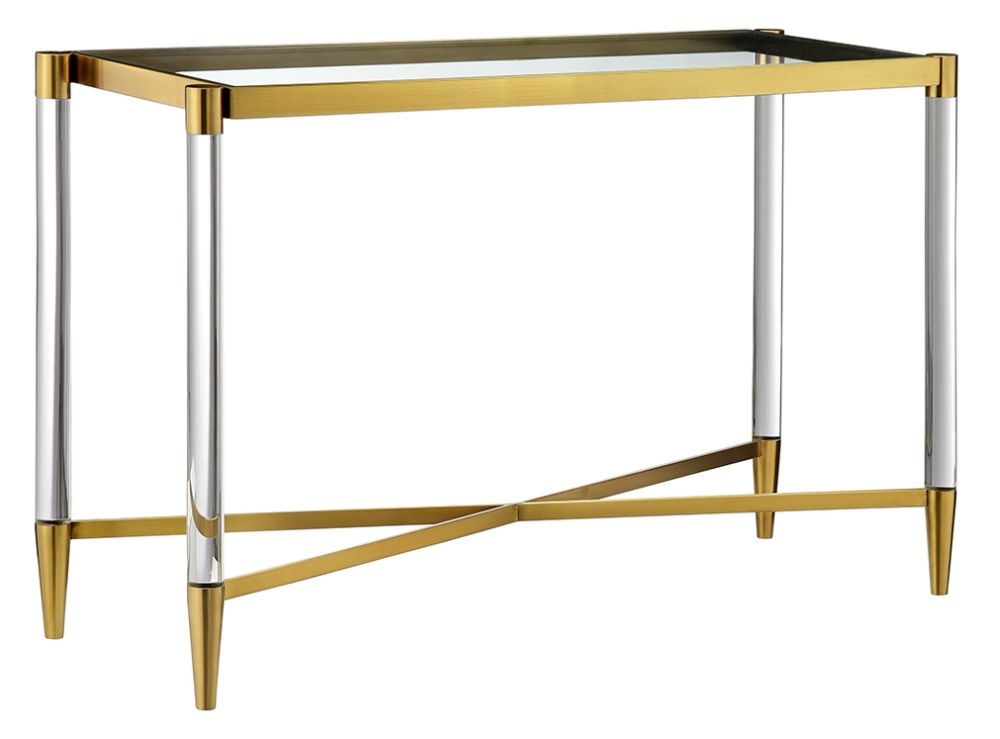 Vida Living Marissa Gold And Acrylic Console Table