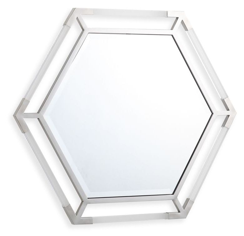 Vida Living Marissa Silver Hexagonal Mirror
