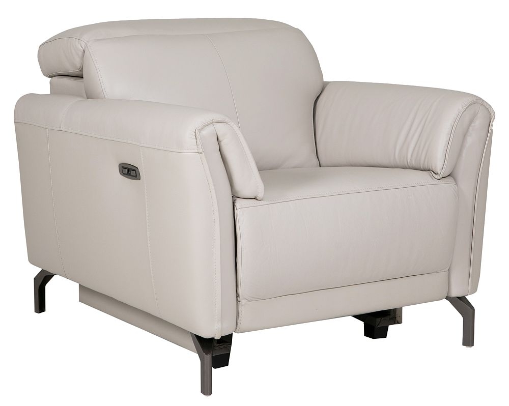 Naples Cashmere Leather 1 Seater Electric Recliner Armchair