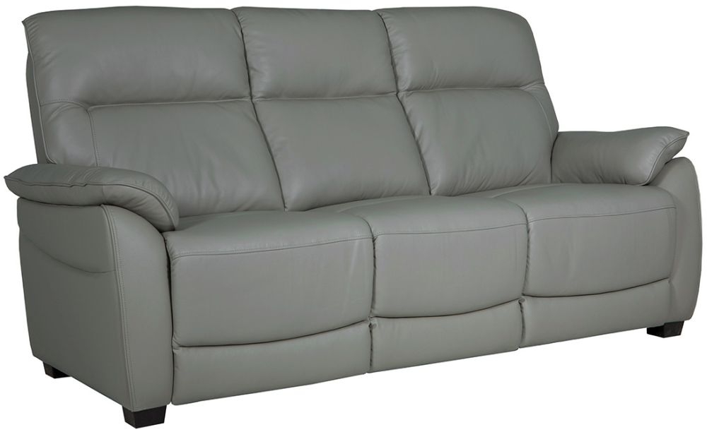 Vida Living Nerano Steel Leather 3 Seater Sofa