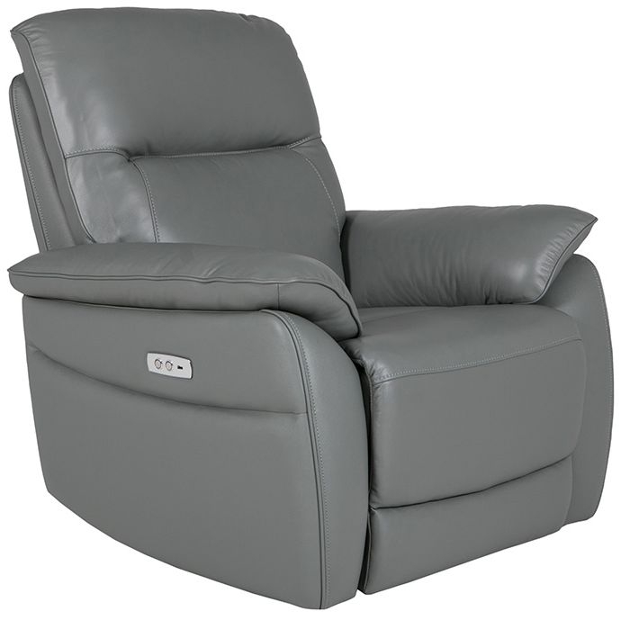 Vida Living Nerano Steel Leather Electric Recliner Armchair