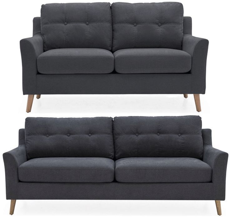 Vida Living Olten Charcoal Fabric 32 Seater Sofa