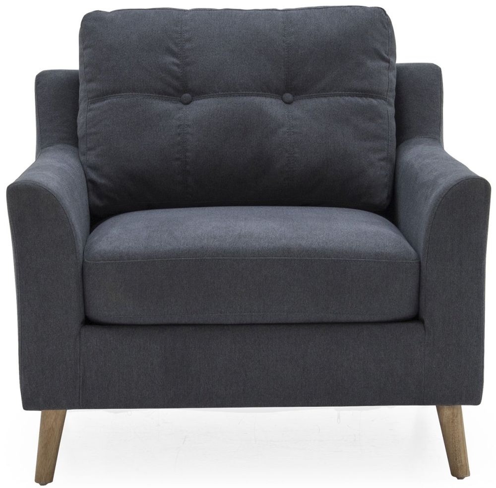 Vida Living Olten Charcoal Fabric Armchair