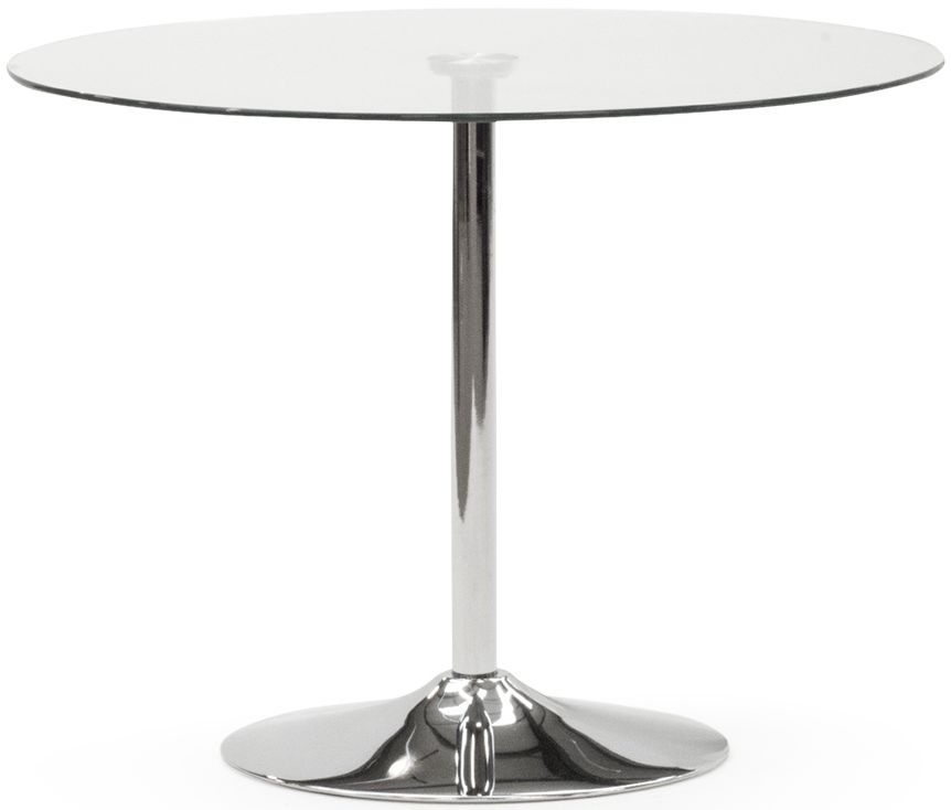 Vida Living Orbit 100cm Clear Glass Round Dining Table